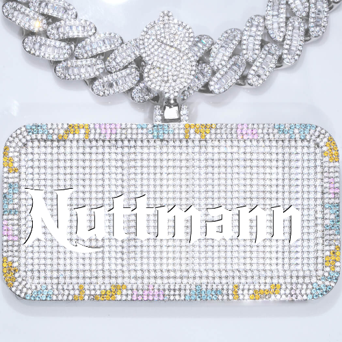 CUSTOM LETTER NECKLACE 3D COLORFUL SQUARE