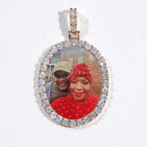 3D Oval Custom Picture Pendant
