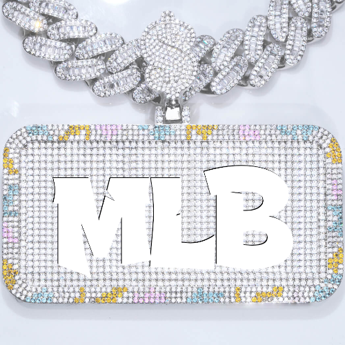 CUSTOM LETTER NECKLACE 3D COLORFUL SQUARE