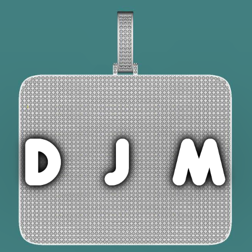 CUSTOM LETTER NECKLACE 3D BIG SQUARE