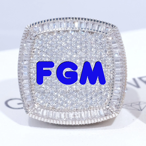 CUSTOM LETTER 3D ICED RING