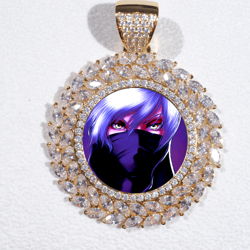 Large 3D Wheat Ear Custom Picture Pendant