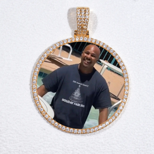 MEDIUM 3D CIRCLE CUSTOM PICTURE PENDANT
