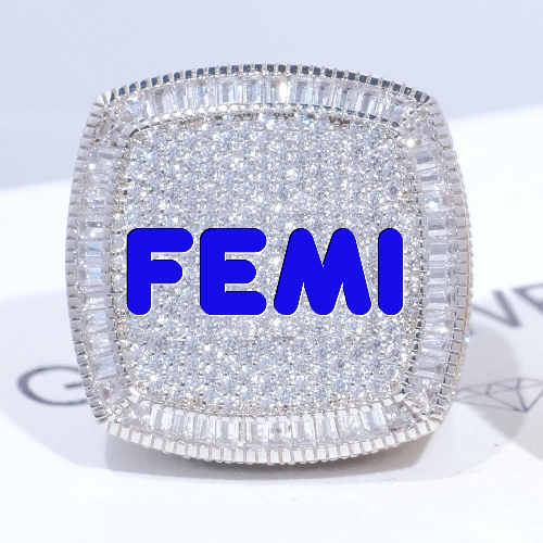 CUSTOM LETTER 3D ICED RING