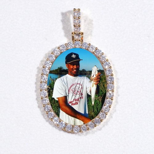 3D Oval Custom Picture Pendant