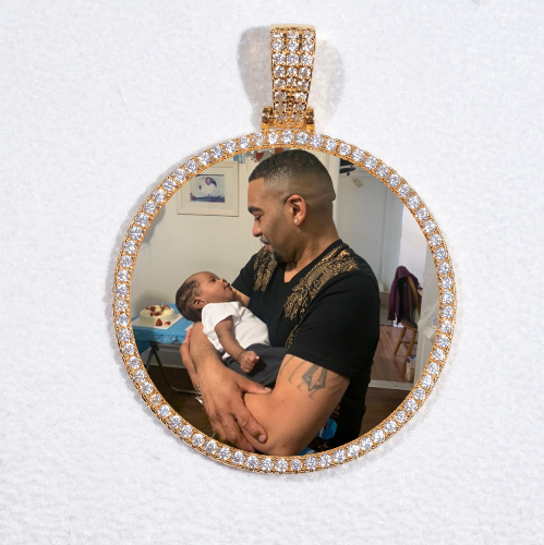 MEDIUM 3D CIRCLE CUSTOM PICTURE PENDANT