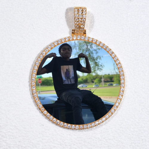MEDIUM 3D CIRCLE CUSTOM PICTURE PENDANT
