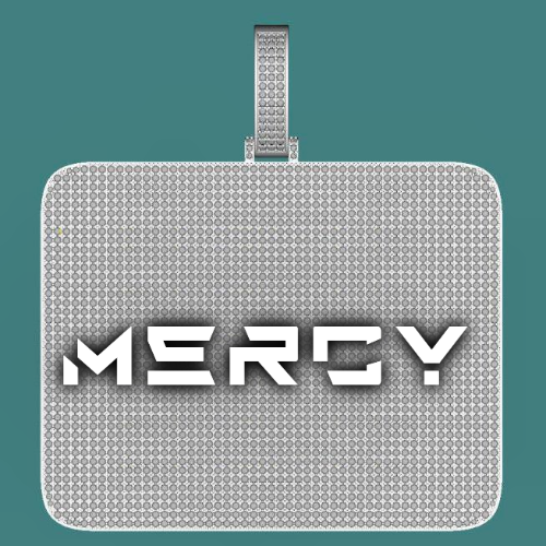 CUSTOM LETTER NECKLACE 3D BIG SQUARE
