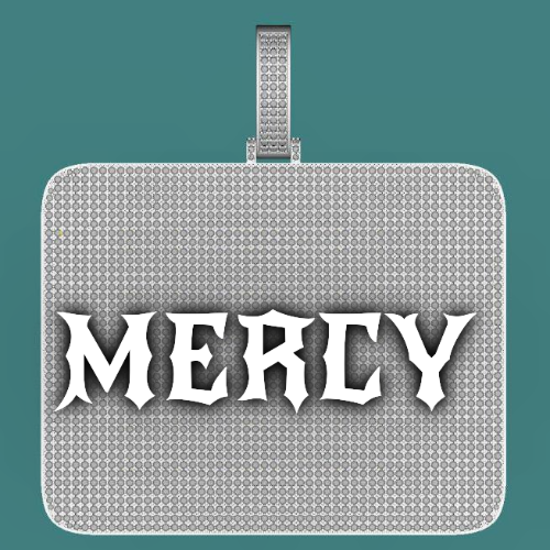 CUSTOM LETTER NECKLACE 3D BIG SQUARE