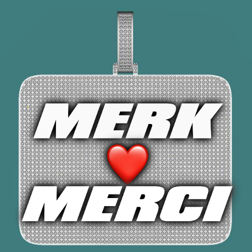CUSTOM LETTER NECKLACE 3D BIG SQUARE