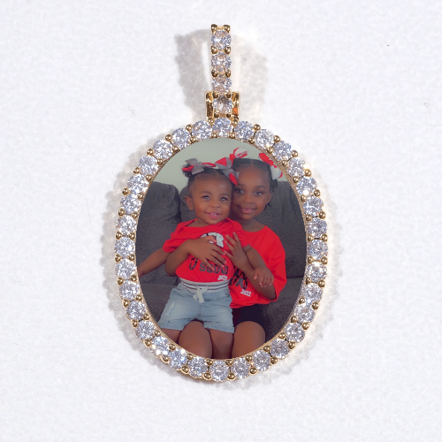 3D Oval Custom Picture Pendant