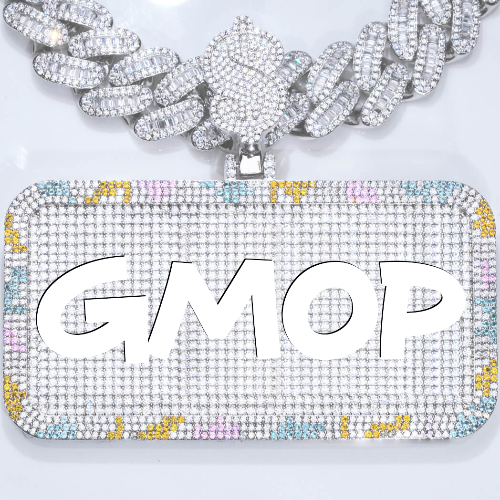 CUSTOM LETTER NECKLACE 3D COLORFUL SQUARE