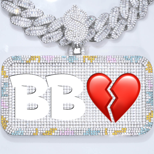 CUSTOM LETTER NECKLACE 3D COLORFUL SQUARE