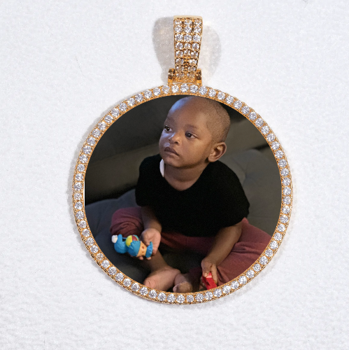 MEDIUM 3D CIRCLE CUSTOM PICTURE PENDANT