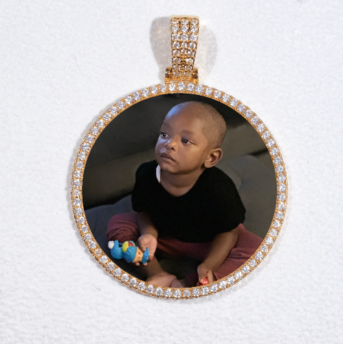 MEDIUM 3D CIRCLE CUSTOM PICTURE PENDANT