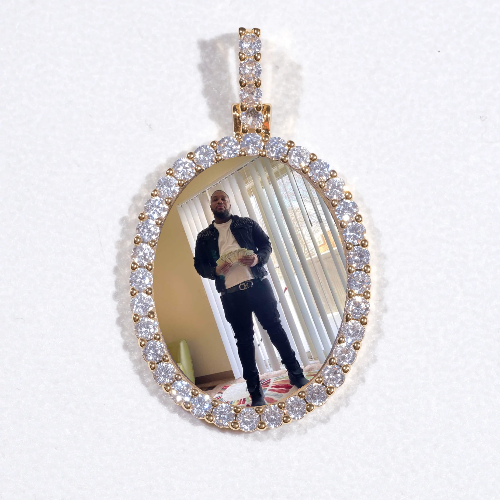 3D Oval Custom Picture Pendant