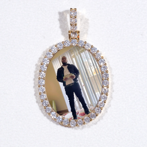 3D Oval Custom Picture Pendant