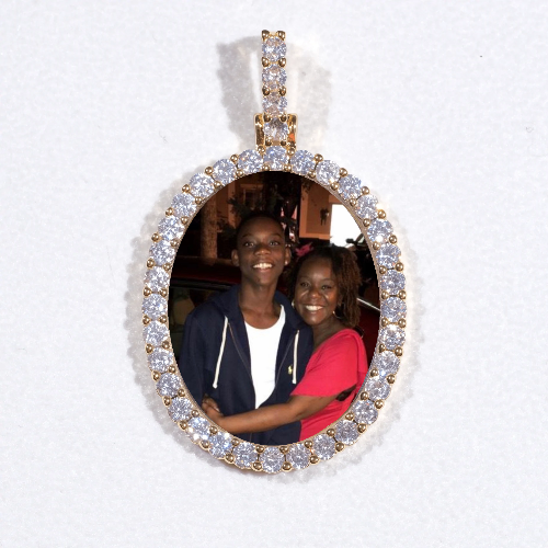 3D Oval Custom Picture Pendant