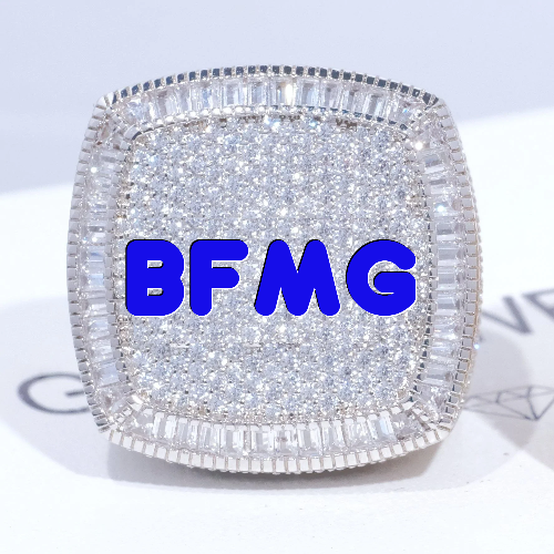 CUSTOM LETTER 3D ICED RING