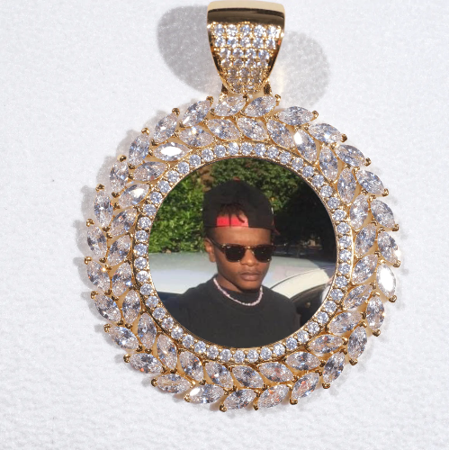 Large 3D Wheat Ear Custom Picture Pendant