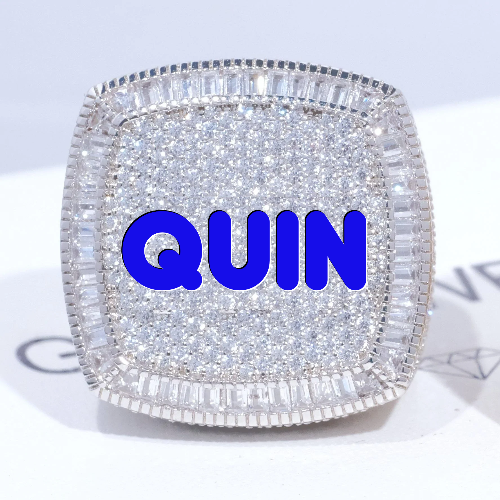 CUSTOM LETTER 3D ICED RING