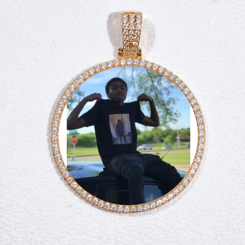 MEDIUM 3D CIRCLE CUSTOM PICTURE PENDANT