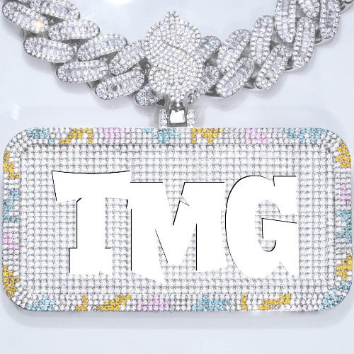 CUSTOM LETTER NECKLACE 3D COLORFUL SQUARE