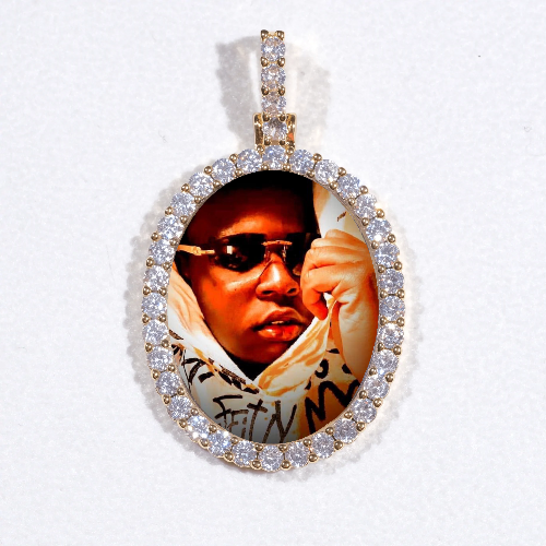3D Oval Custom Picture Pendant