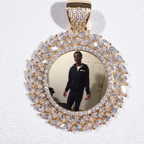 Large 3D Wheat Ear Custom Picture Pendant