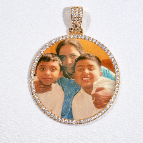 MEDIUM 3D CIRCLE CUSTOM PICTURE PENDANT