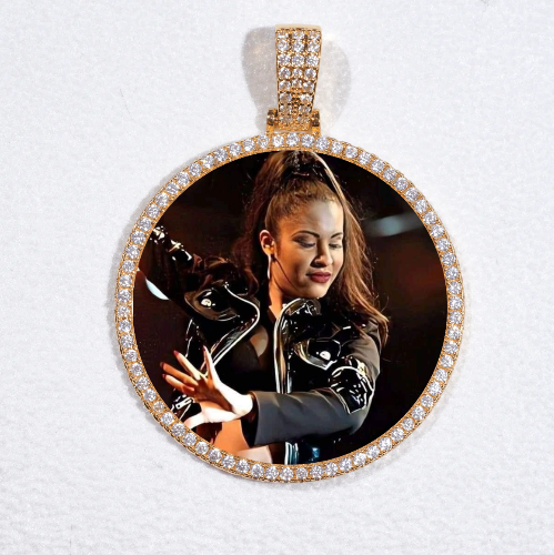 MEDIUM 3D CIRCLE CUSTOM PICTURE PENDANT