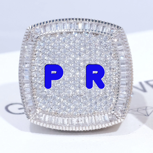 CUSTOM LETTER 3D ICED RING