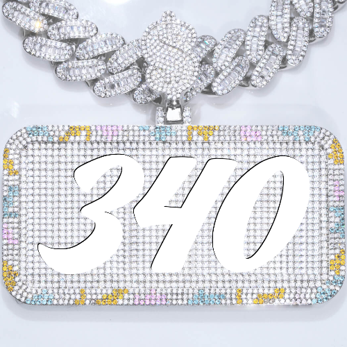 CUSTOM LETTER NECKLACE 3D COLORFUL SQUARE
