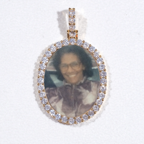 3D Oval Custom Picture Pendant