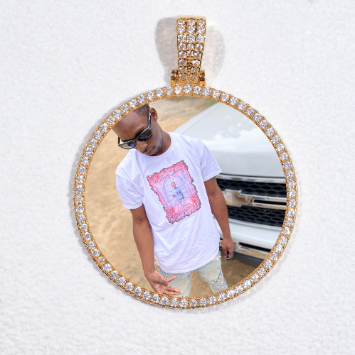MEDIUM 3D CIRCLE CUSTOM PICTURE PENDANT