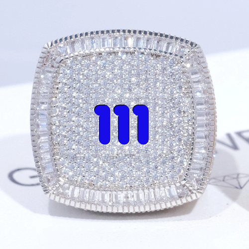 CUSTOM LETTER 3D ICED RING