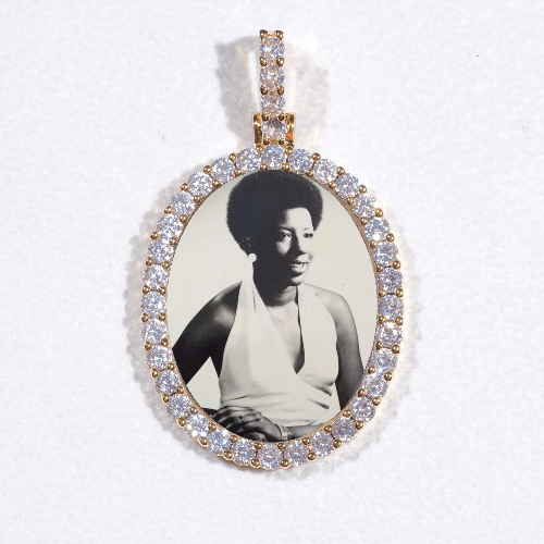 3D Oval Custom Picture Pendant