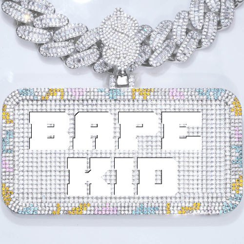 CUSTOM LETTER NECKLACE 3D COLORFUL SQUARE