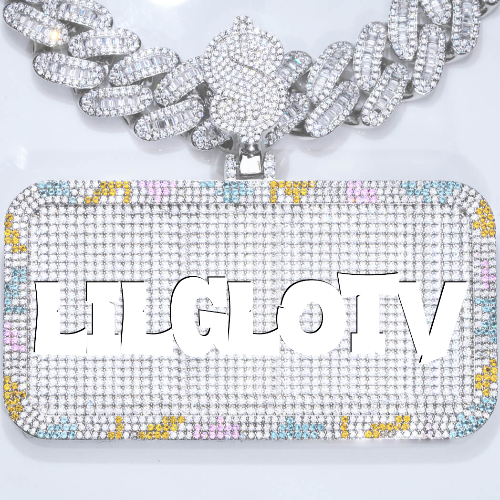 CUSTOM LETTER NECKLACE 3D COLORFUL SQUARE