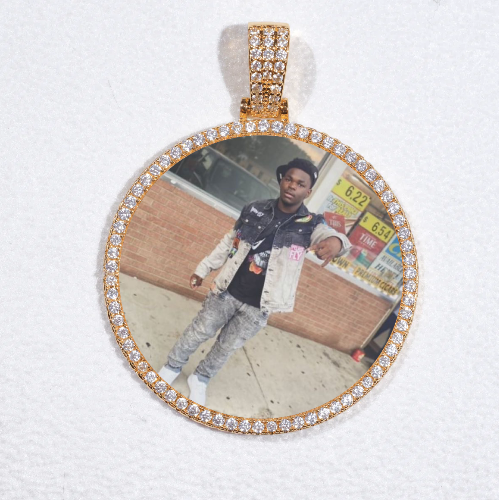 MEDIUM 3D CIRCLE CUSTOM PICTURE PENDANT