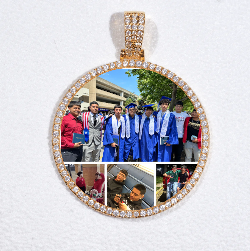 MEDIUM 3D CIRCLE CUSTOM PICTURE PENDANT