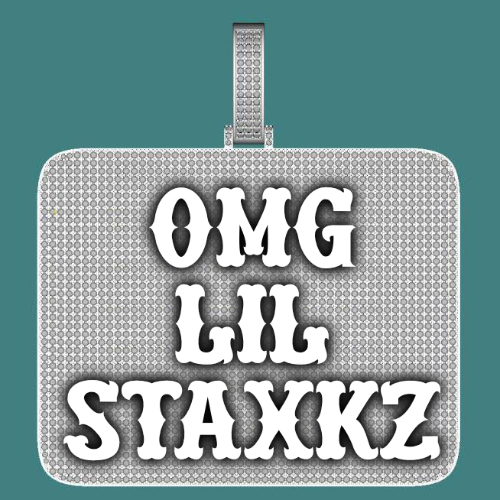 CUSTOM LETTER NECKLACE 3D BIG SQUARE