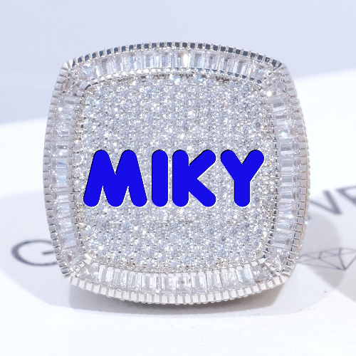 CUSTOM LETTER 3D ICED RING