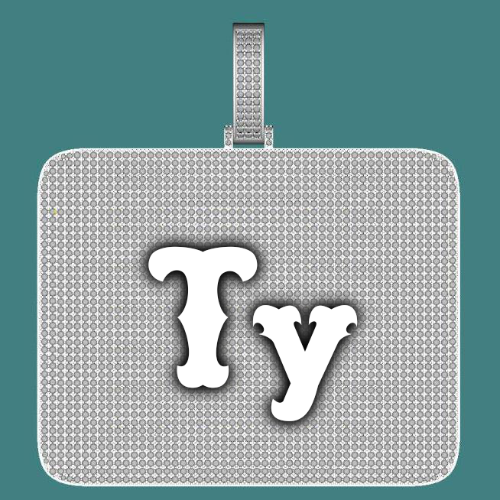 CUSTOM LETTER NECKLACE 3D BIG SQUARE