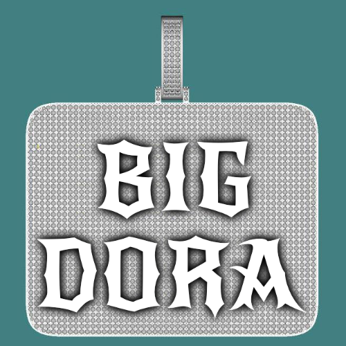 CUSTOM LETTER NECKLACE 3D BIG SQUARE
