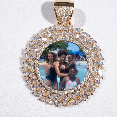 Large 3D Wheat Ear Custom Picture Pendant