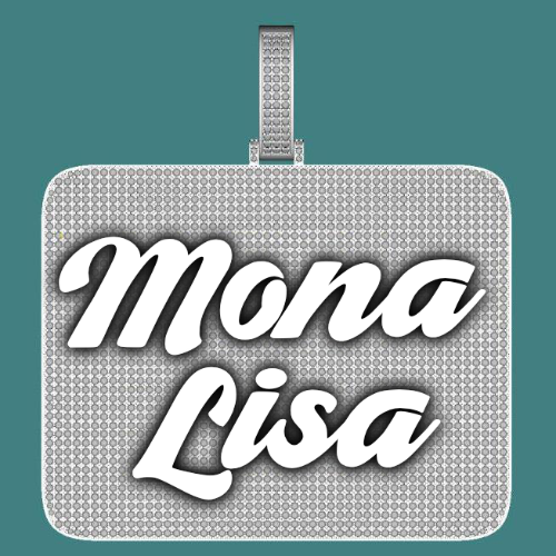 CUSTOM LETTER NECKLACE 3D BIG SQUARE