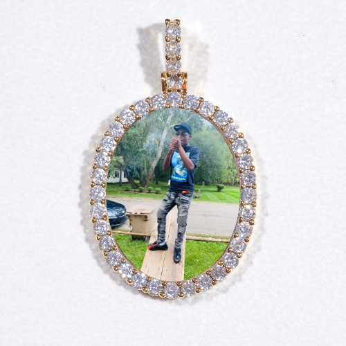 3D Oval Custom Picture Pendant