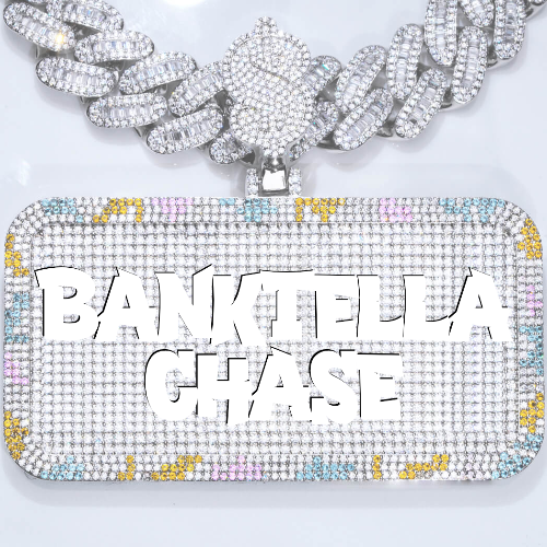 CUSTOM LETTER NECKLACE 3D COLORFUL SQUARE