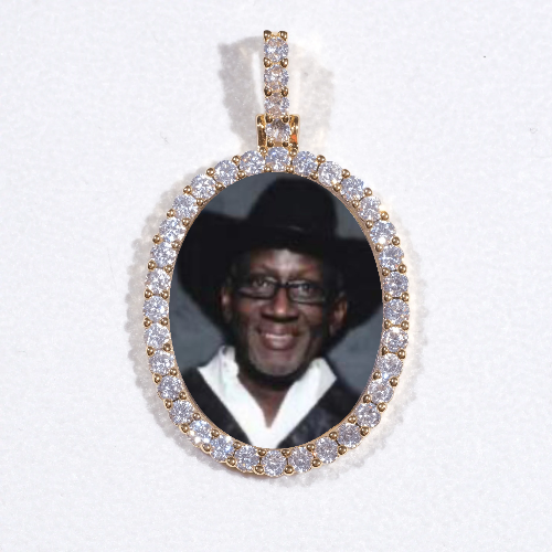 3D Oval Custom Picture Pendant